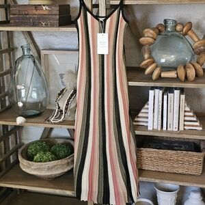 Sézane Tilda Lurex Pleated Midi Dress XS NWT Festive Knit